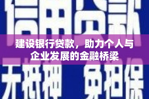景宁建设银行贷款，助力个人与企业发展的金融桥梁