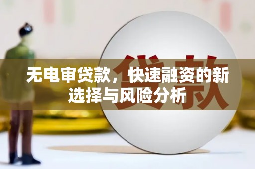 景宁无电审贷款，快速融资的新选择与风险分析