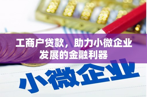 景宁工商户贷款，助力小微企业发展的金融利器