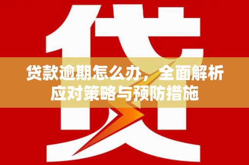 景宁贷款逾期怎么办，全面解析应对策略与预防措施