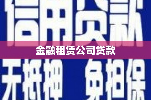 景宁金融租赁公司贷款